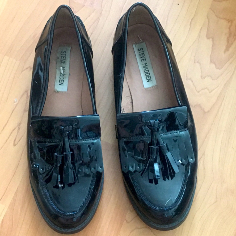 Steve Madden patent leather loafers